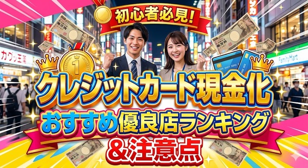 クレジットカード現金化のおすすめ優良店ランキングと注意点｜初心者必見！